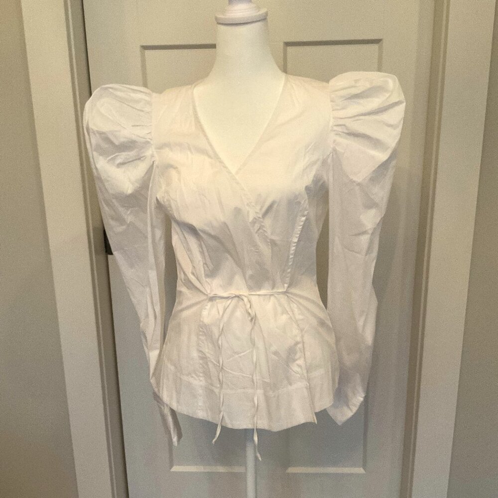 Jason Wu White Wrap Collared shirt - Small